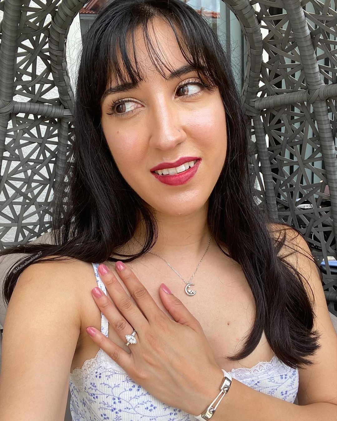 Amanda Garcia's Exclusive Collection showcase featuring sparkling jewelry pieces radiating glamour and feminine charm