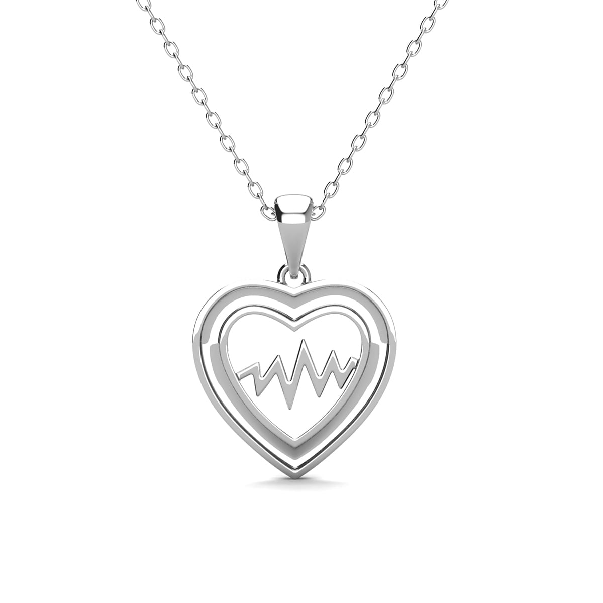 Molly 18k White Gold Plated Heart Necklace with Swarovski Crystals & Heartfelt Message for Daughter