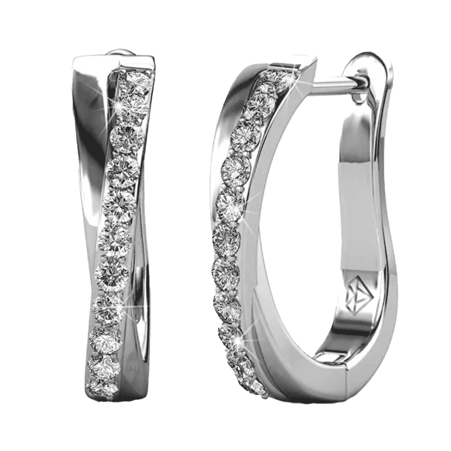 Pack of 3 - Giselle, Amaya, Rosalyn Hoops White Gold Plated Earrings for Women