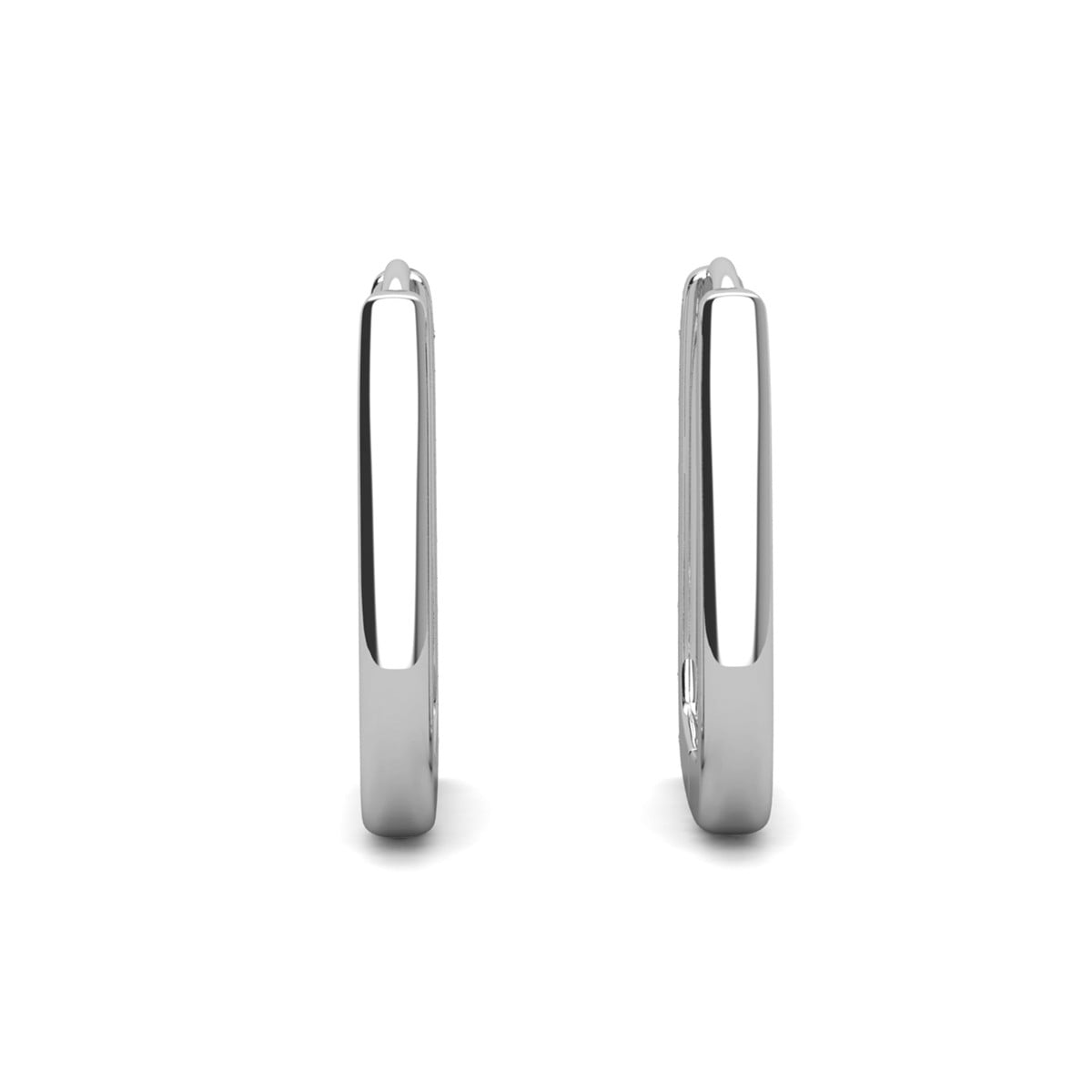 Phoebe 18k White Gold Plated 14mm Hoop Earrings with Swarovski Crystals