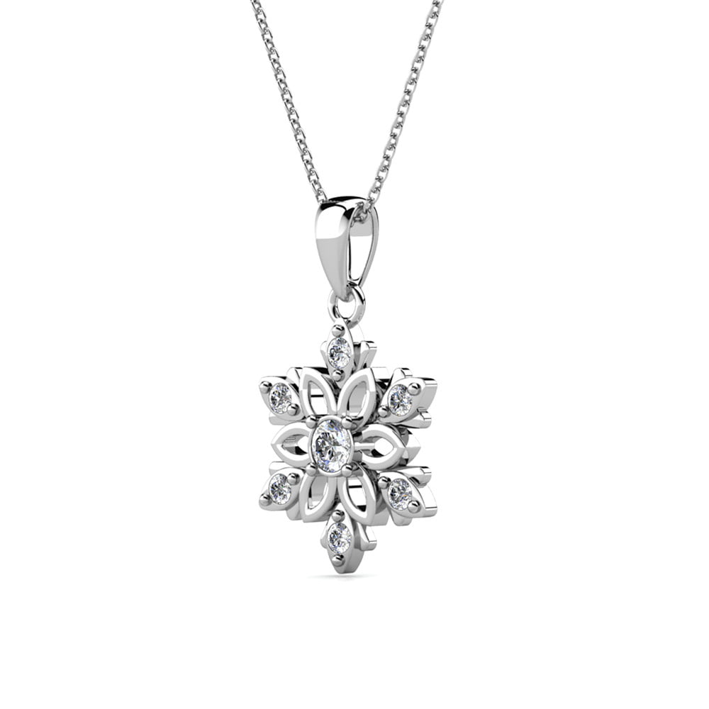 Sunny 18k White Gold Plated Crystal Necklace