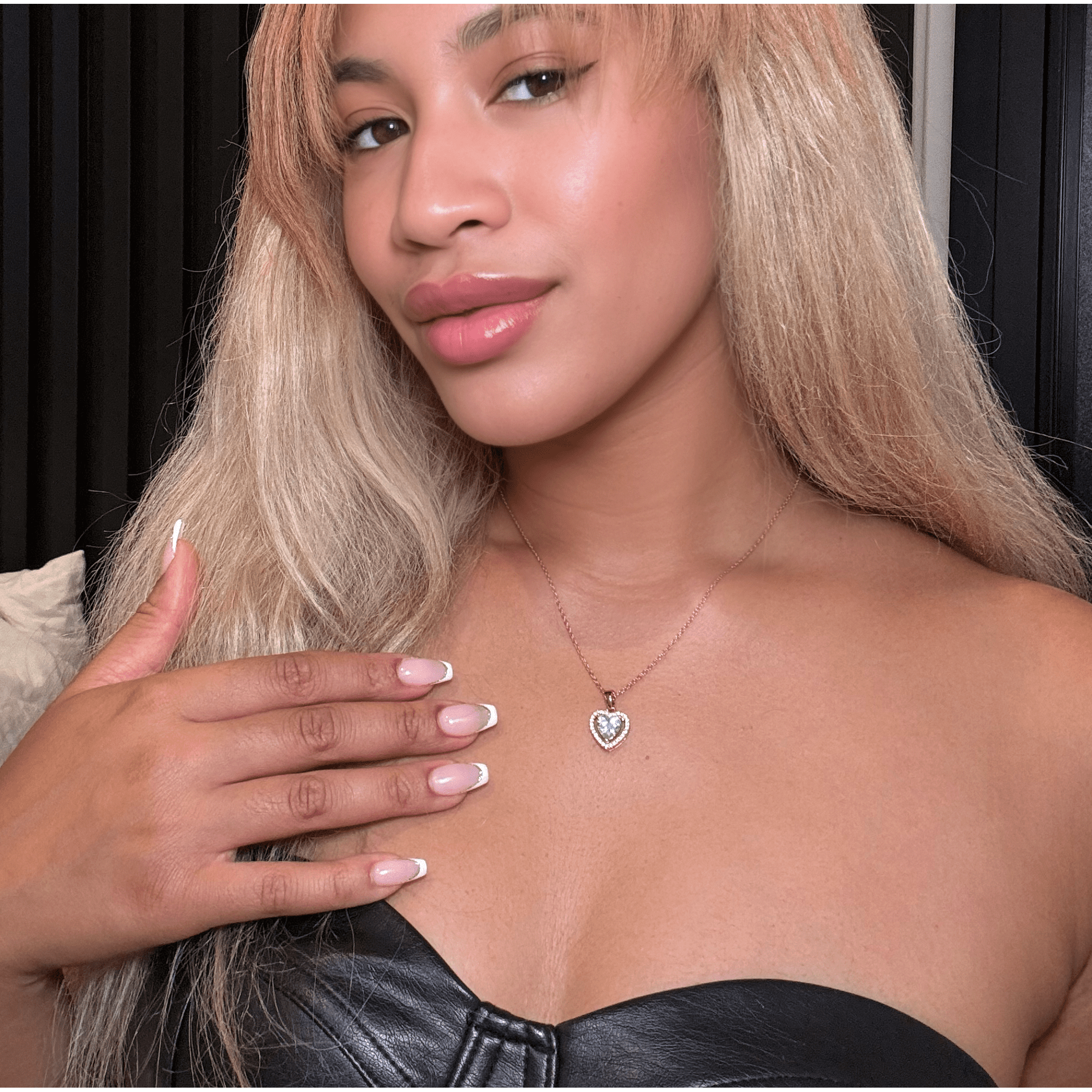 Cate & Chloe Necklace Pack of 3 - Cecilia, Amora, Laila 18k White Gold Plated Necklace