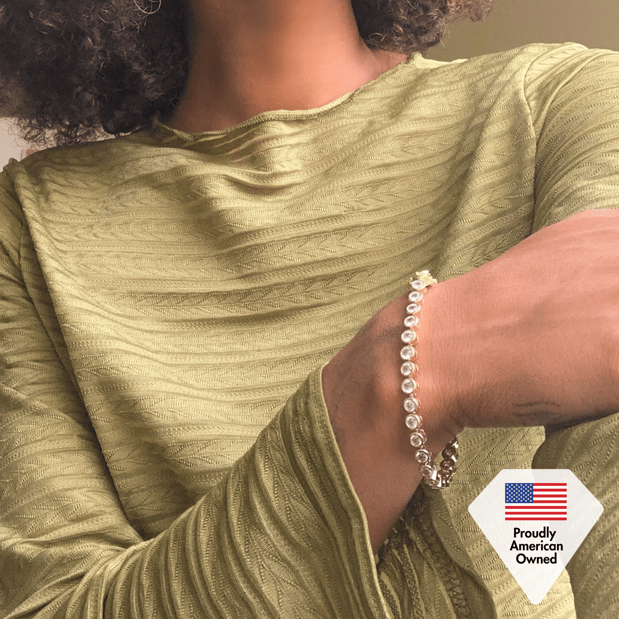 Olivia, Joelle, Kaylee White Gold Plated Tennis Bracelet for Women (Set of 3)