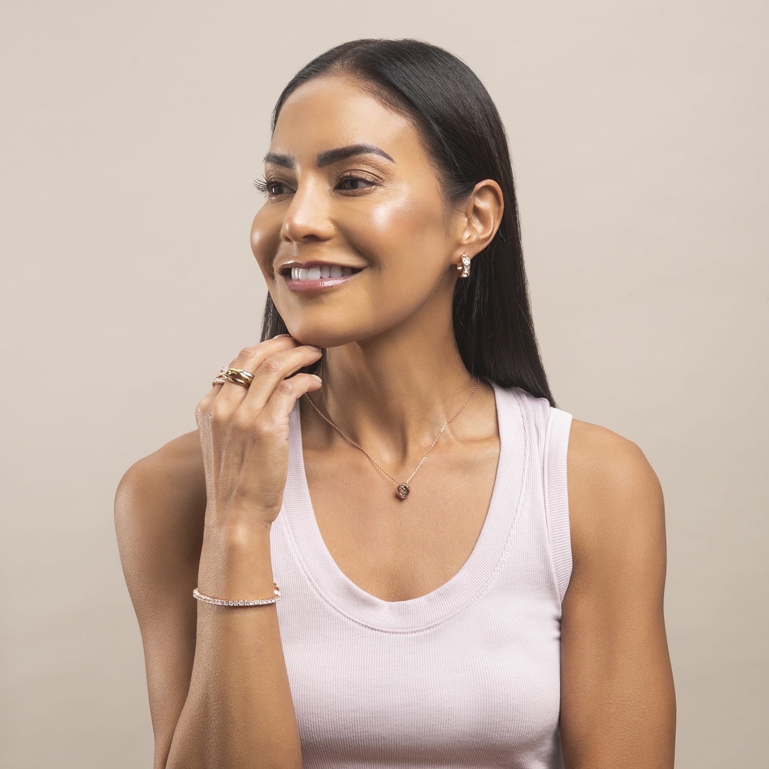 Pack of 3 - Olivia, Joelle, Kaylee White Gold Plated Tennis Bracelet for Women