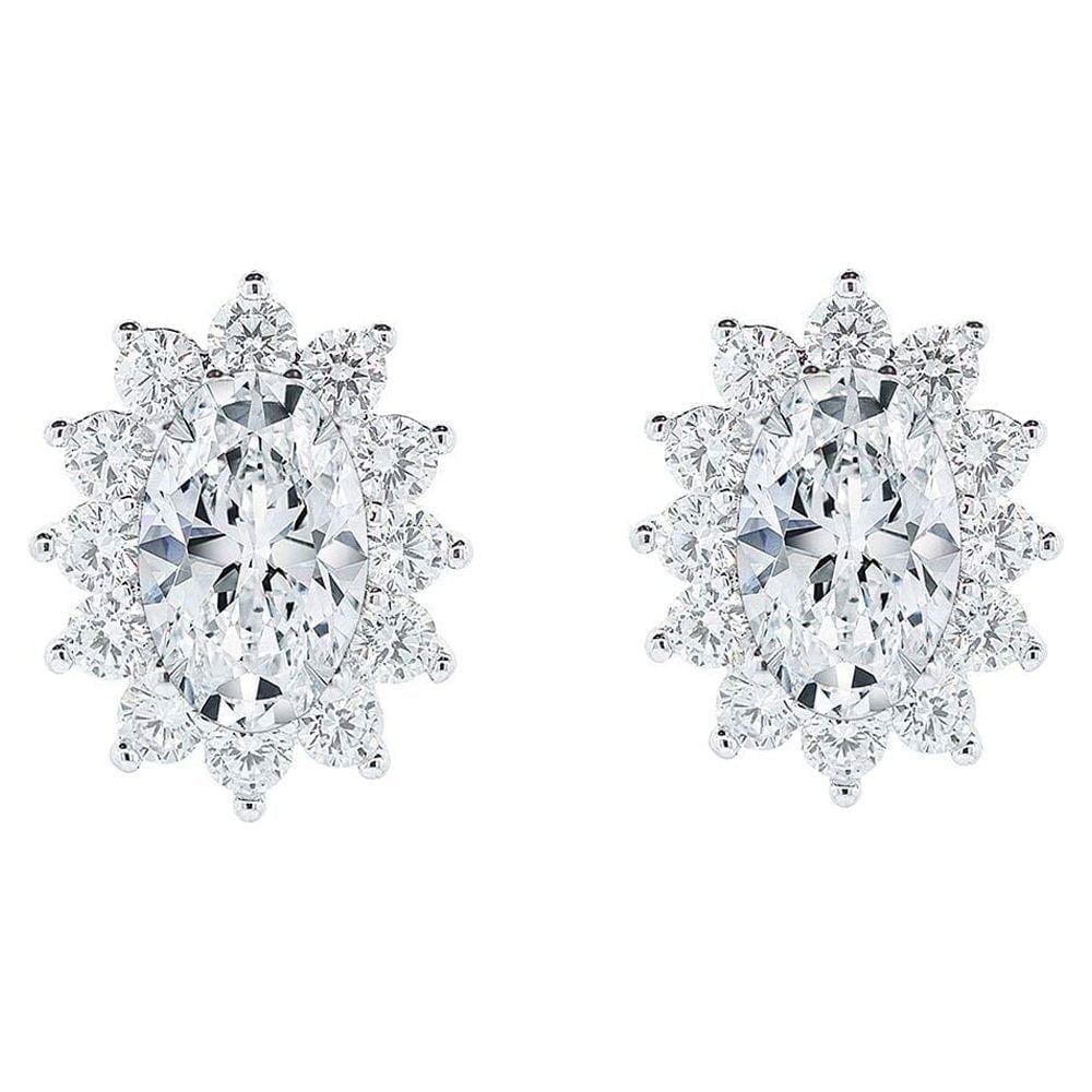 Cate & Chloe Earrings Pack of 3 - Eloise, Stella, Sage 18k White Gold Plated Stud Earrings