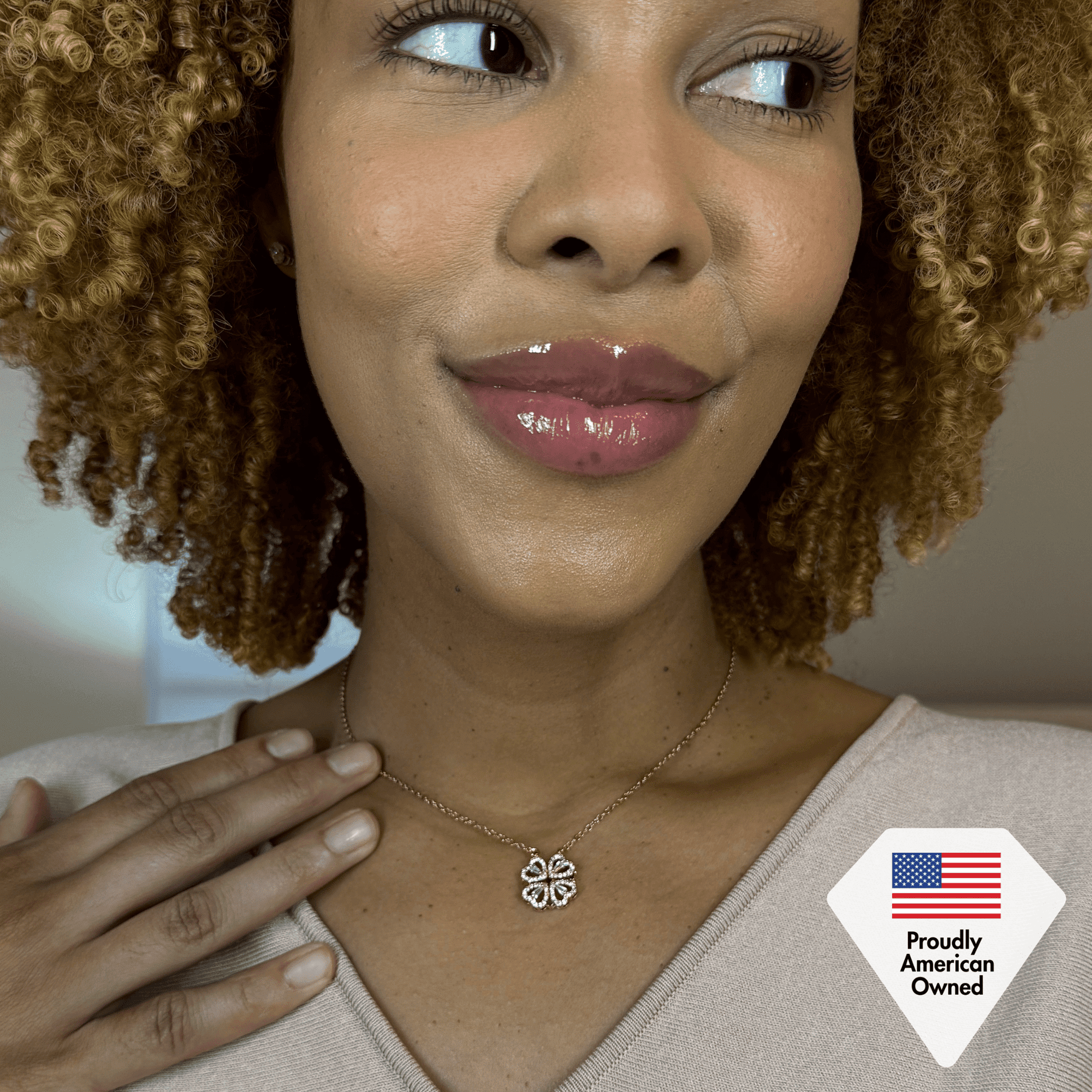 Posie 18k White Gold Plated Heart Necklace with Swarovski Crystals & Heartfelt Message for Daughter