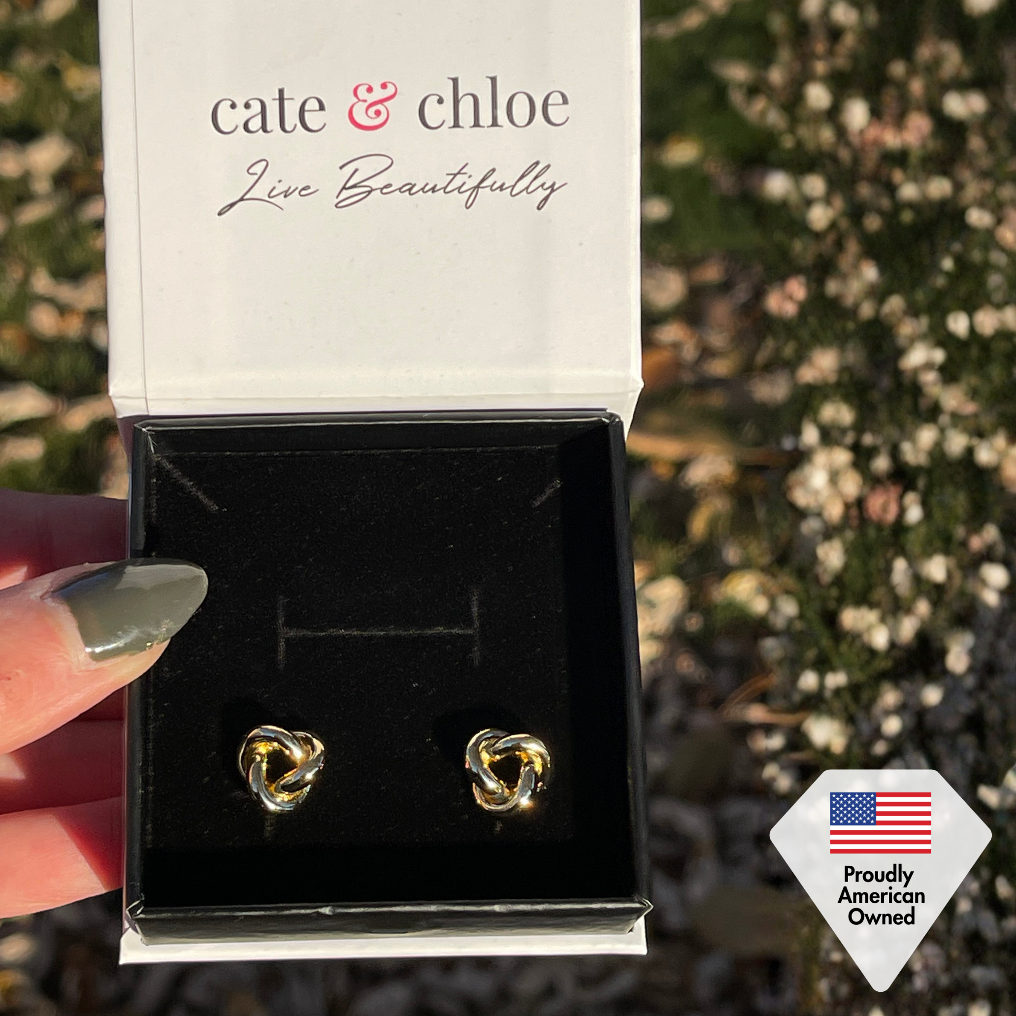 Ashley 18k White Gold Plated Knot Earrings and Necklace Jewelry Set