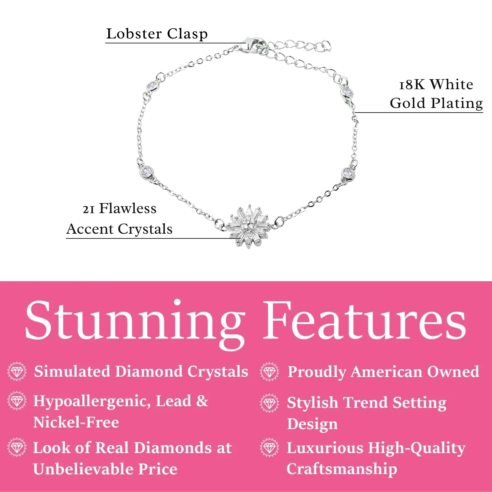 Pulsera Meier Chapada En Oro Blanco De 18k
