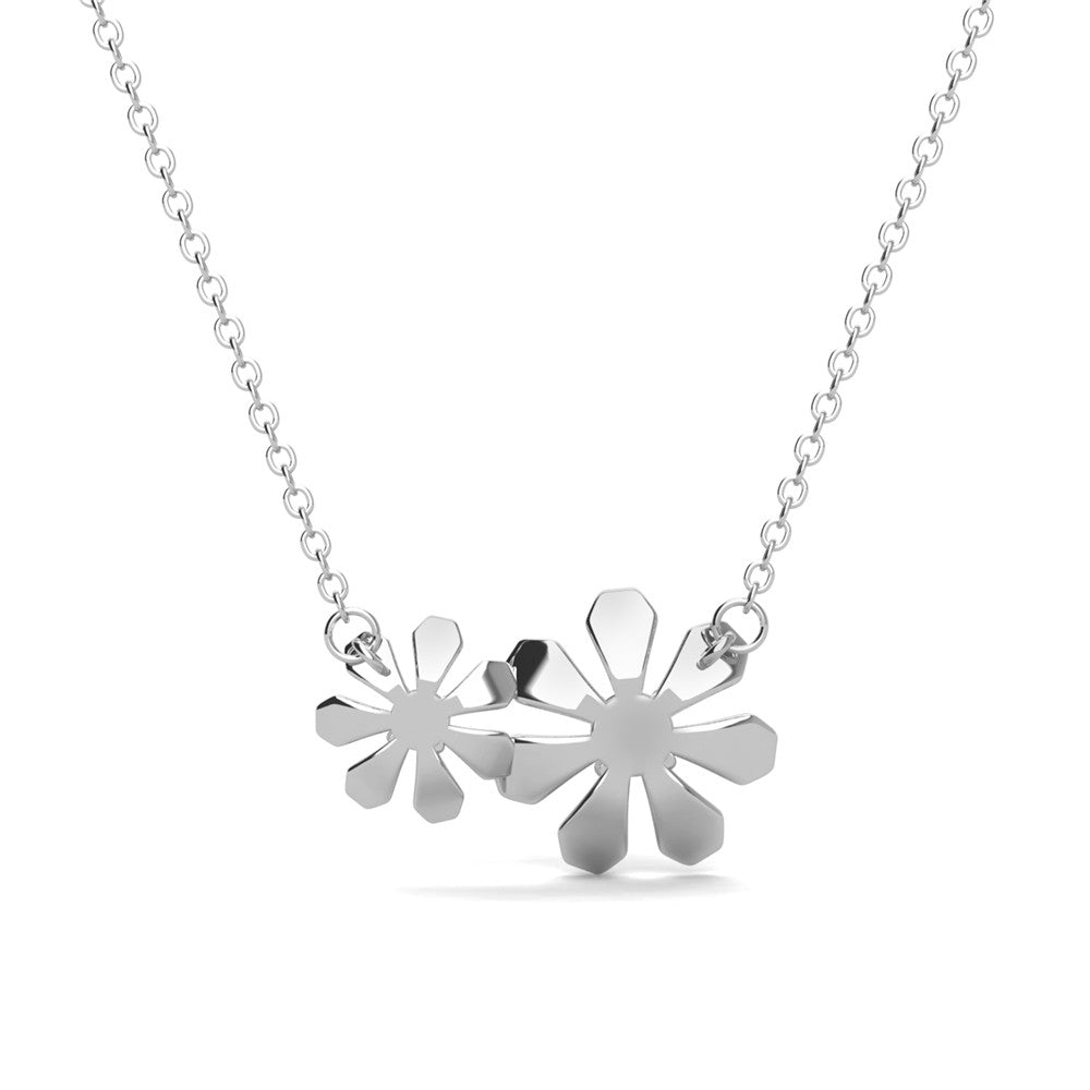 Daisy 18k White Gold Plated Flower Necklace with Swarovski Crystals & Heartfelt Message for Daughter