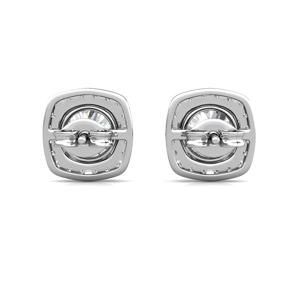 Moissanite by Cate & Chloe Hannah Sterling Silver Stud Earrings with Moissanite Crystals