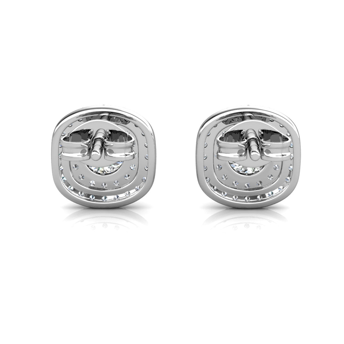 Moissanite by Cate & Chloe Lucy Sterling Silver Stud Earrings with Moissanite Crystals