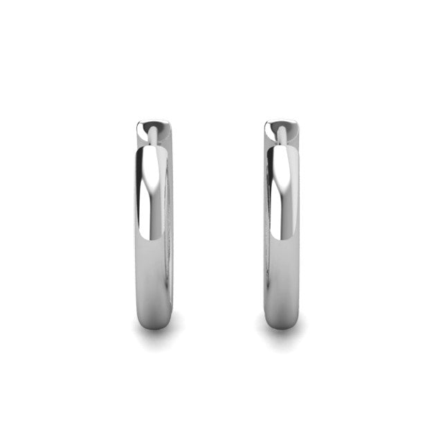 Leslie 18k White Gold Plated 14mm-40mm Hoop Earrings with Swarovski Crystals