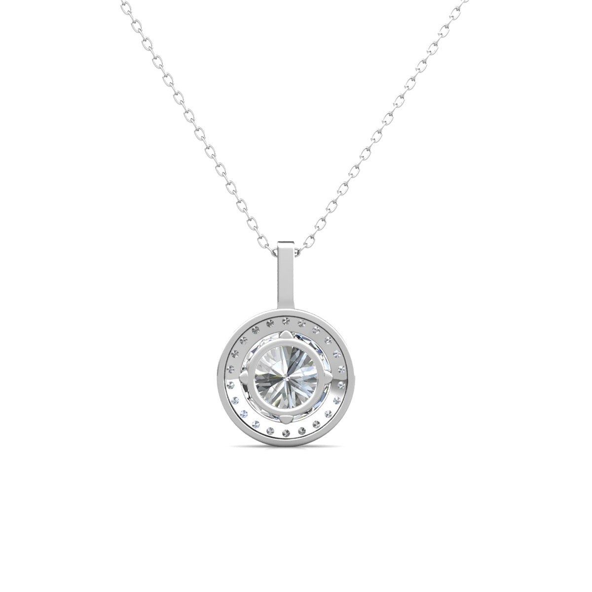 Moissanite by Cate & Chloe Jordan Sterling Silver Necklace with Moissanite Crystals
