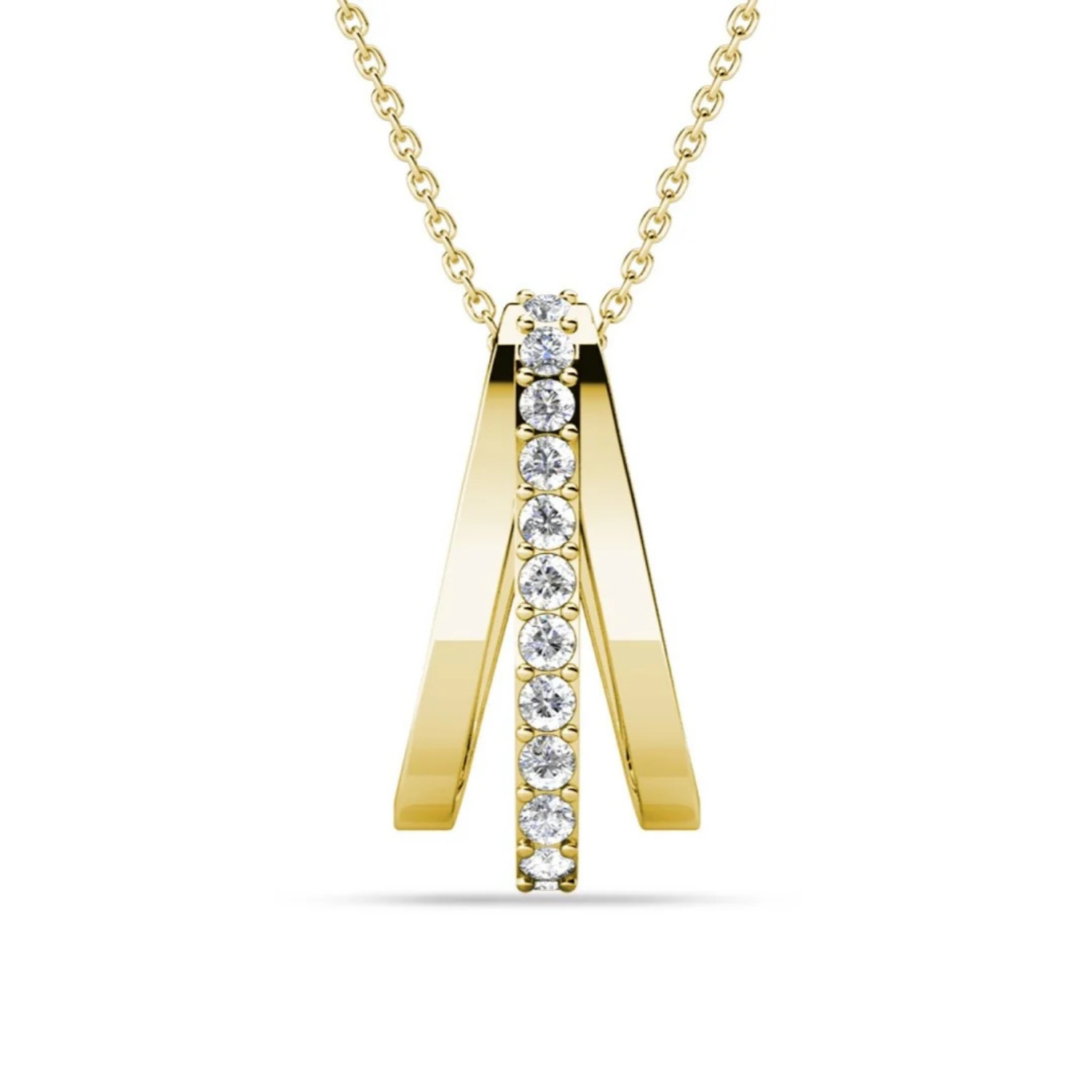 Bella 18k White Gold Plated Necklace with Swarovski Crystals