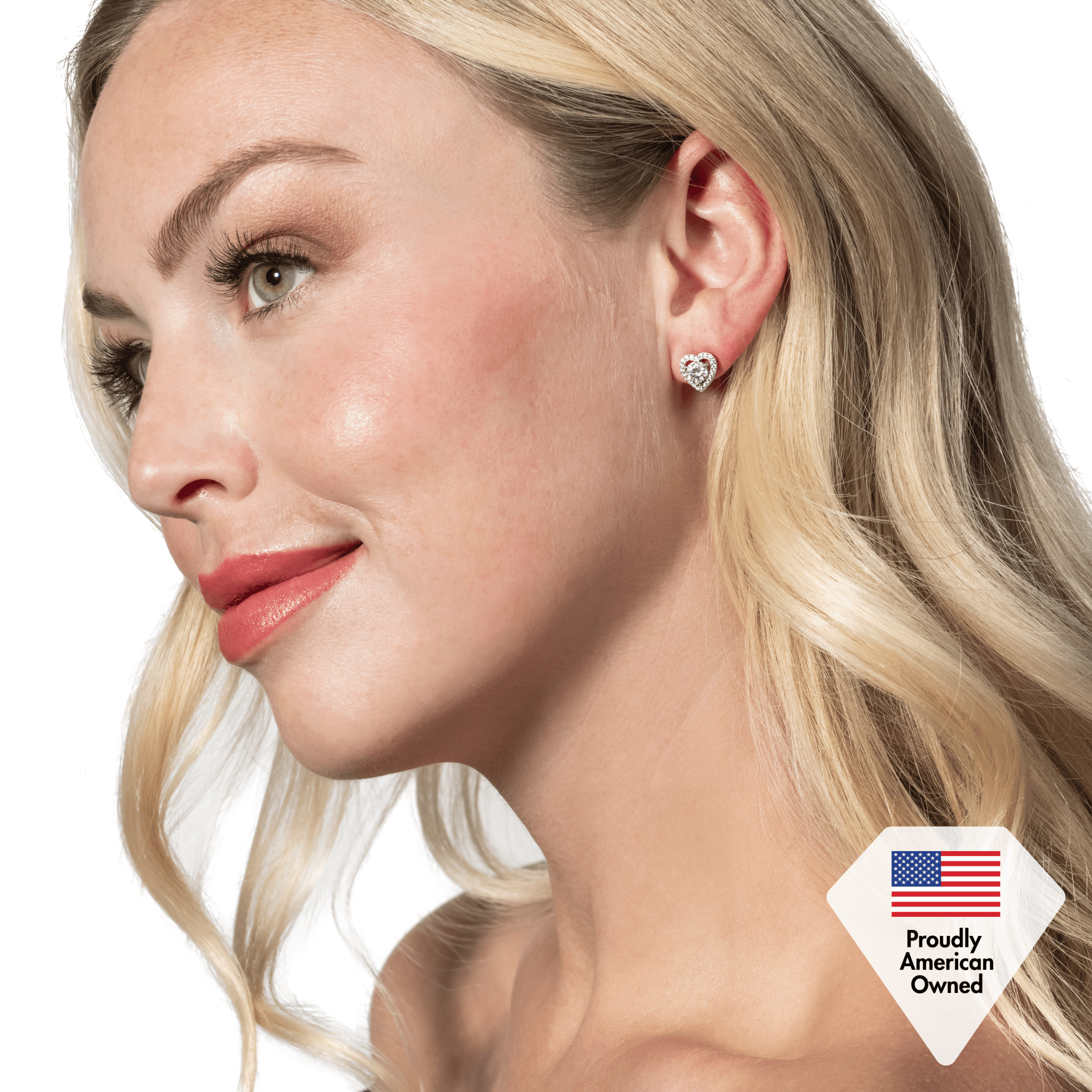 Moissanite by Cate & Chloe Briana 18k Gold Plated 925 Sterling Silver Stud Earrings 1.21tcw