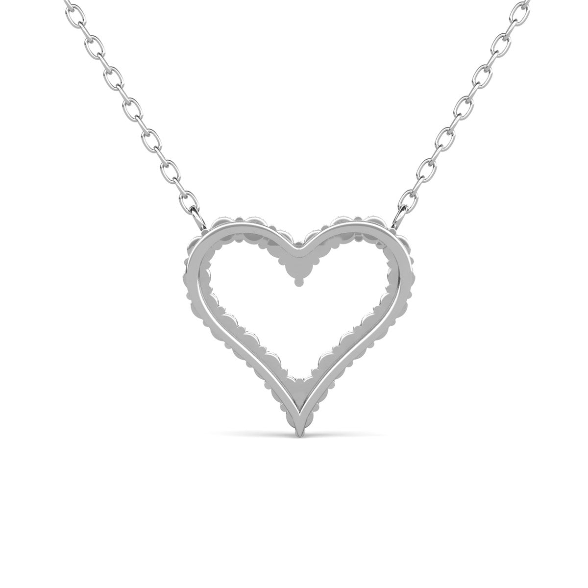 Bristol 18k White Gold Plated Heart Necklace with Swarovski Crystals