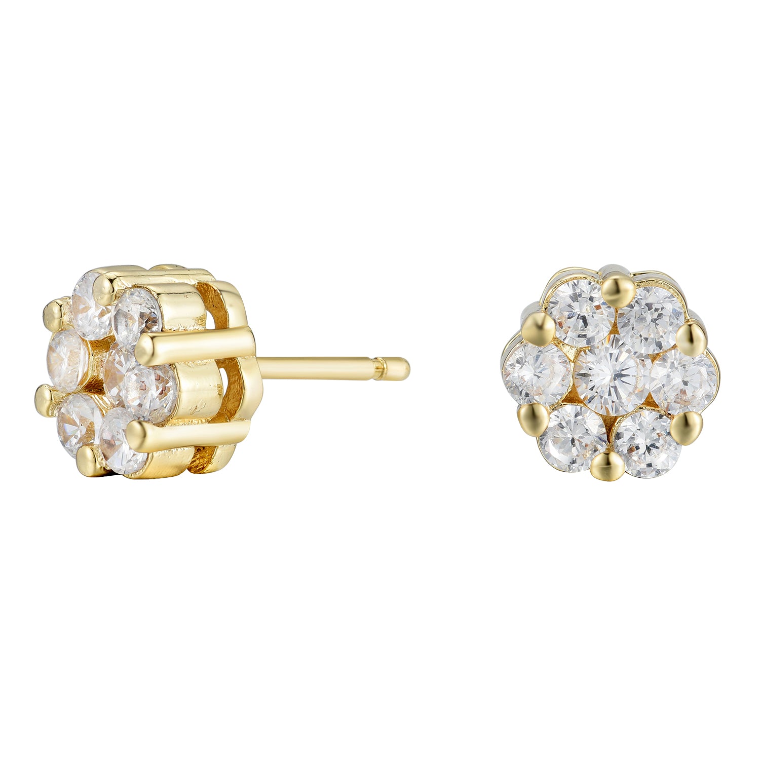 Nova 18k White Gold Plated Stud Earrings with Swarovski Crystals