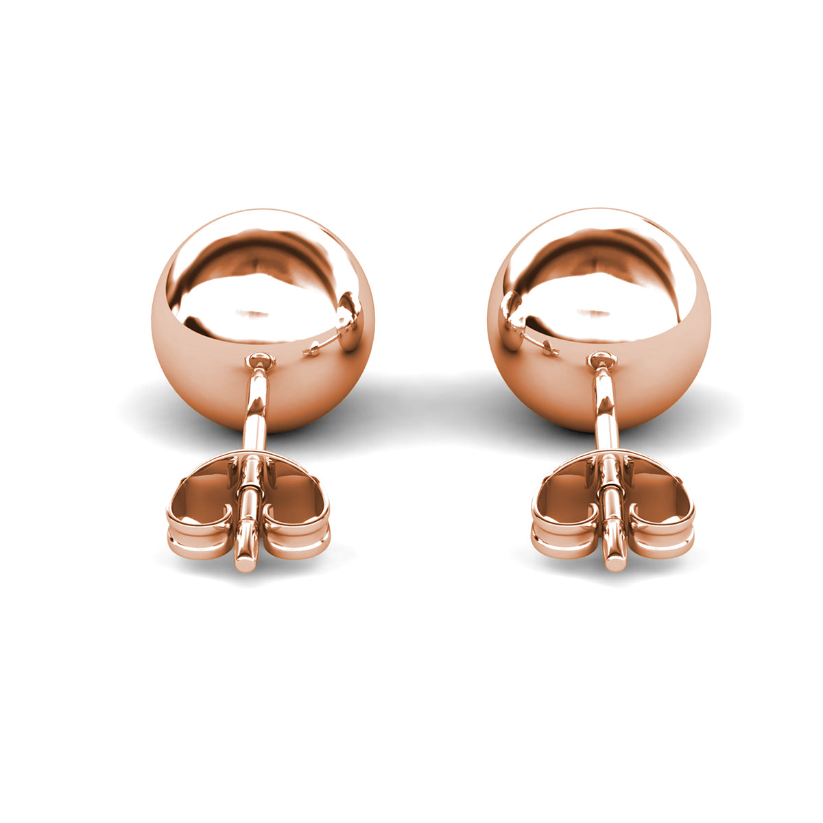 Harper 18k White Gold Plated Sterling Silver Ball Stud Earrings