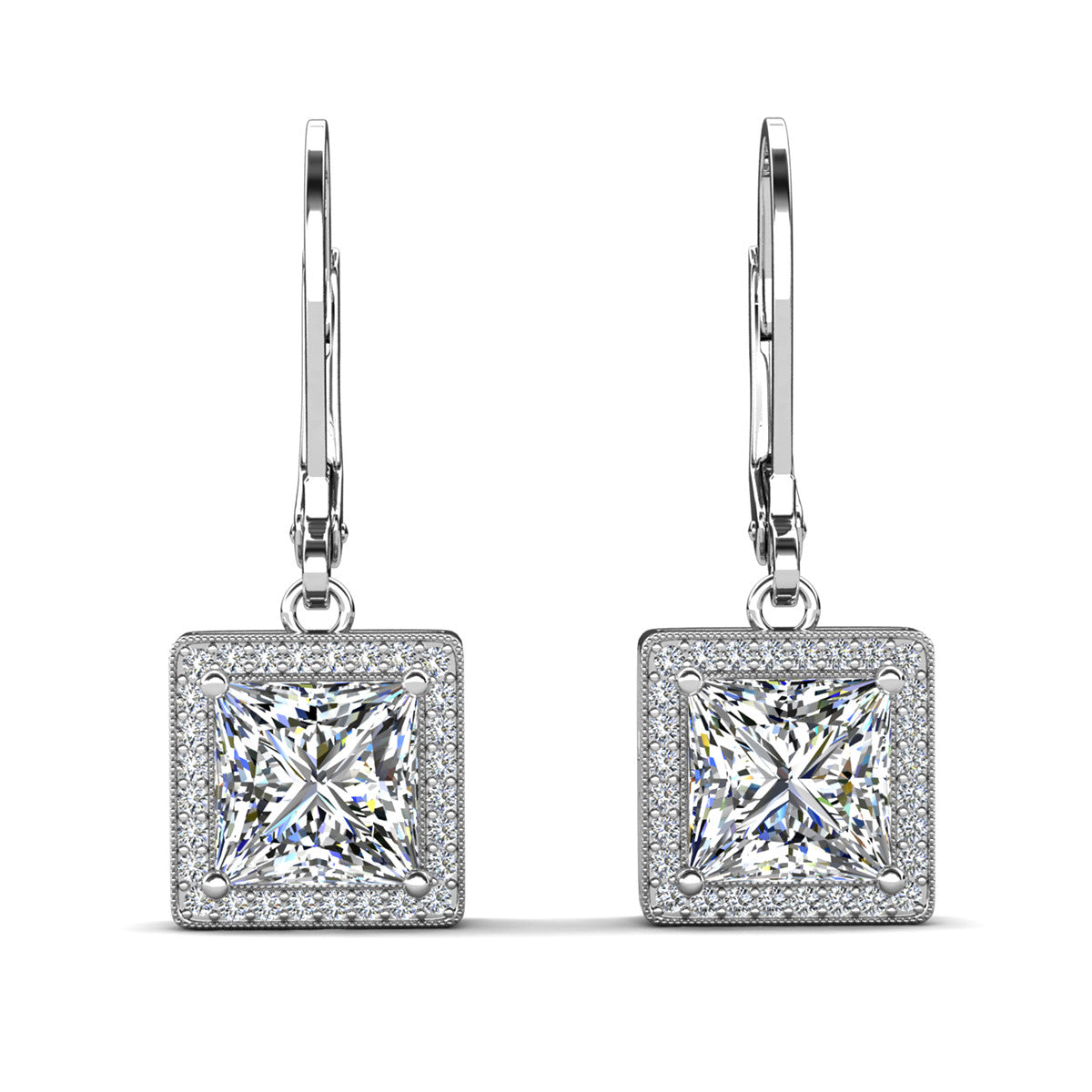 Pack of 3 - Norah, Ivy, Brooke 18k White Gold Plated Earrings for Women