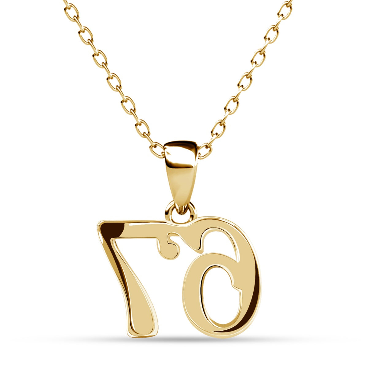 Danna 18k White Gold Plated 67 Pendant Necklace for Women