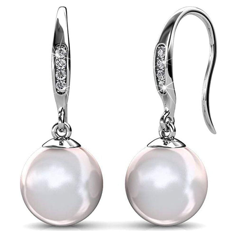 Cate & Chloe Earrings Pack of 3 - McKenzie, Kadence, Betty 18k White Gold Plated Drop Earrings