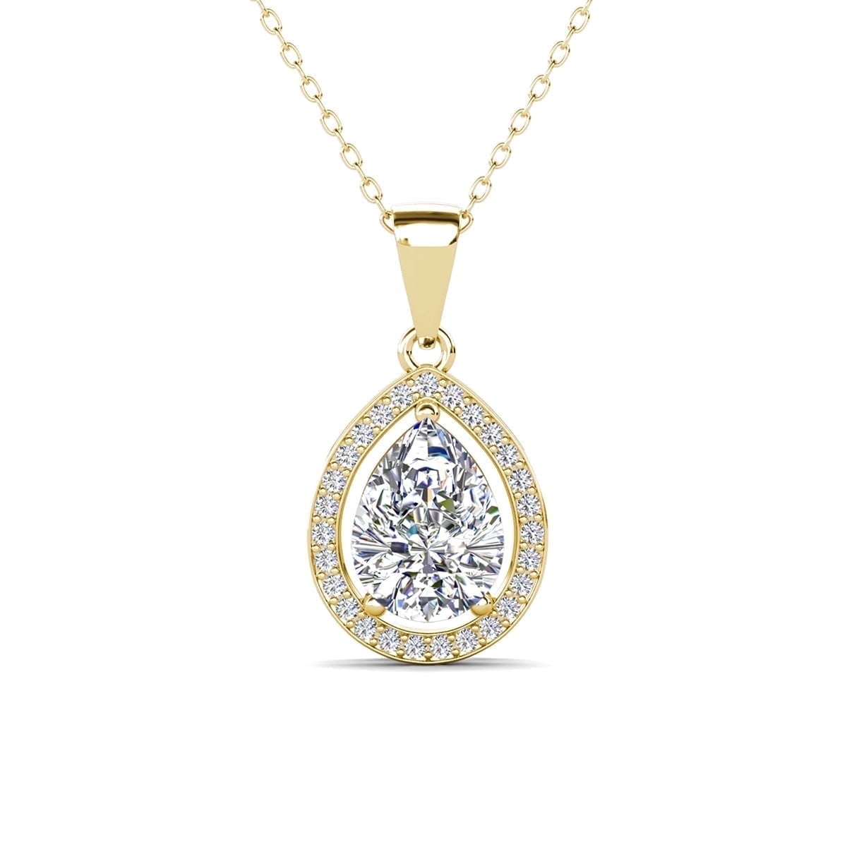 Isabel 18k White Gold Plated Drop Earrings and Necklace Jewelry Set with Simulated Diamond Crystals