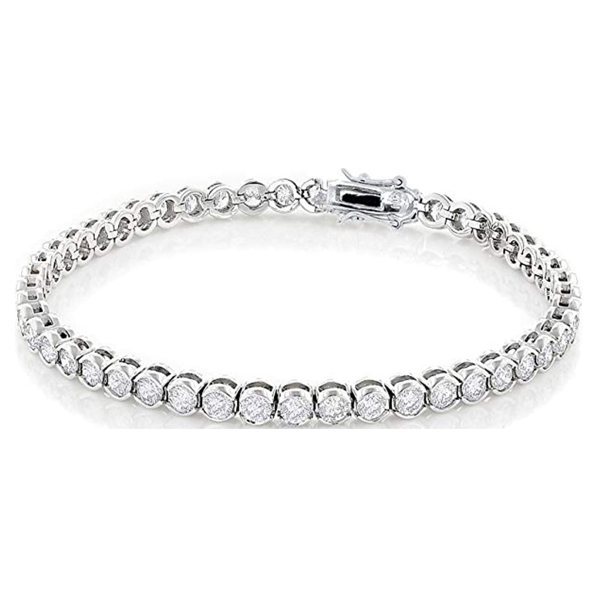 Pack of 3 - Olivia, Joelle, Kaylee White Gold Plated Tennis Bracelet for Women