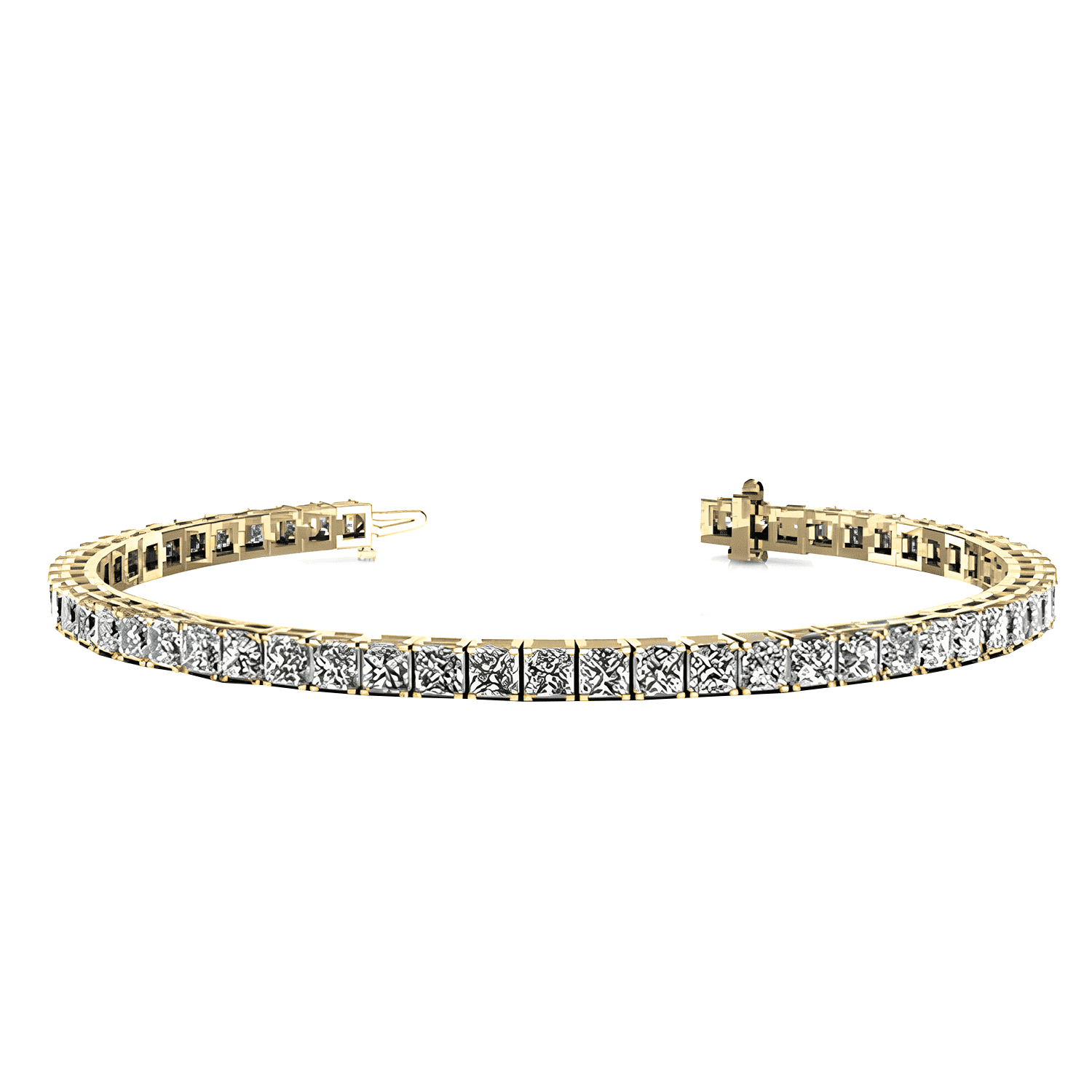 Leila 18k White Gold Plated  Tennis Bracelet with Simulated Diamond Crystals