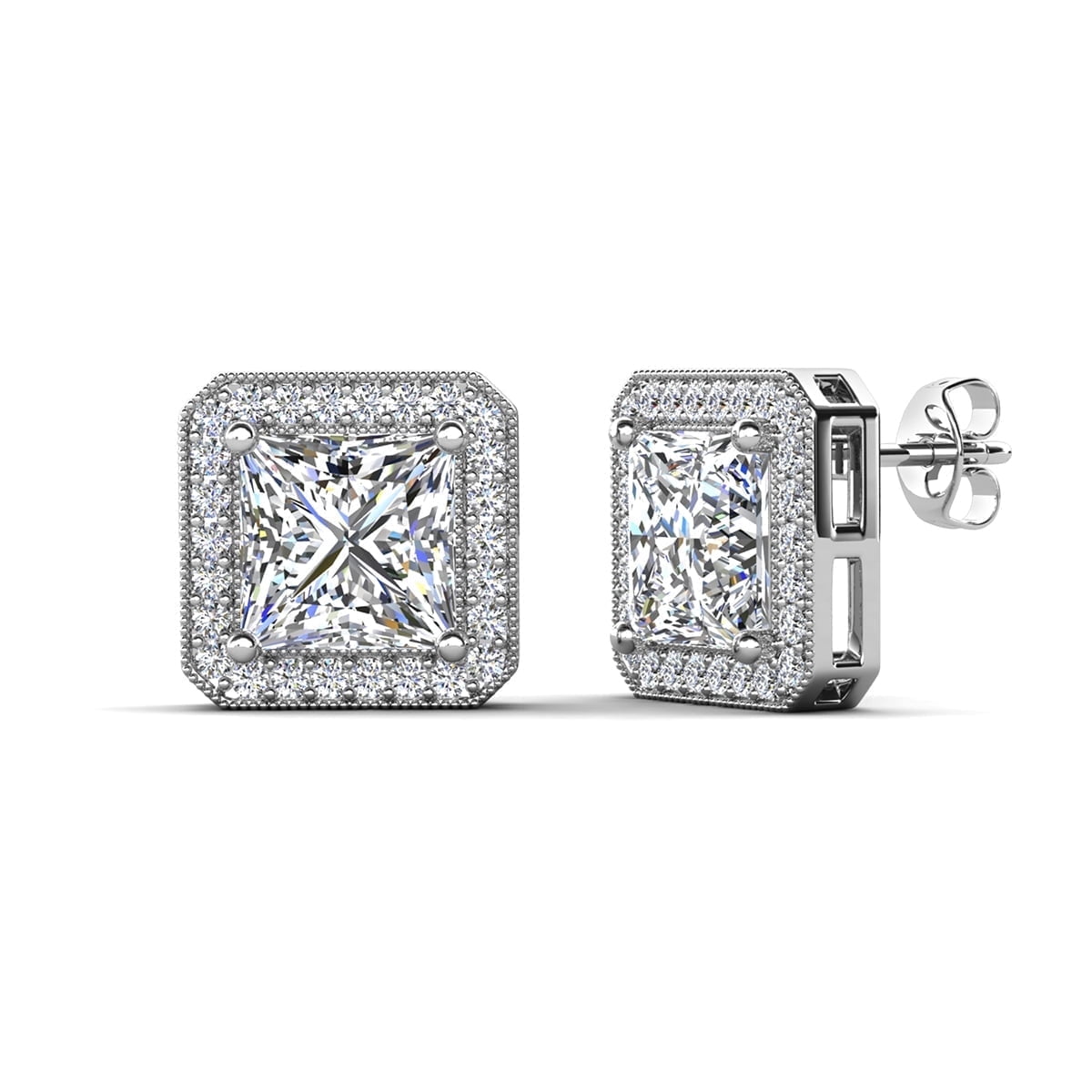 Pack of 3 - Norah, Ivy, Brooke 18k White Gold Plated Earrings for Women