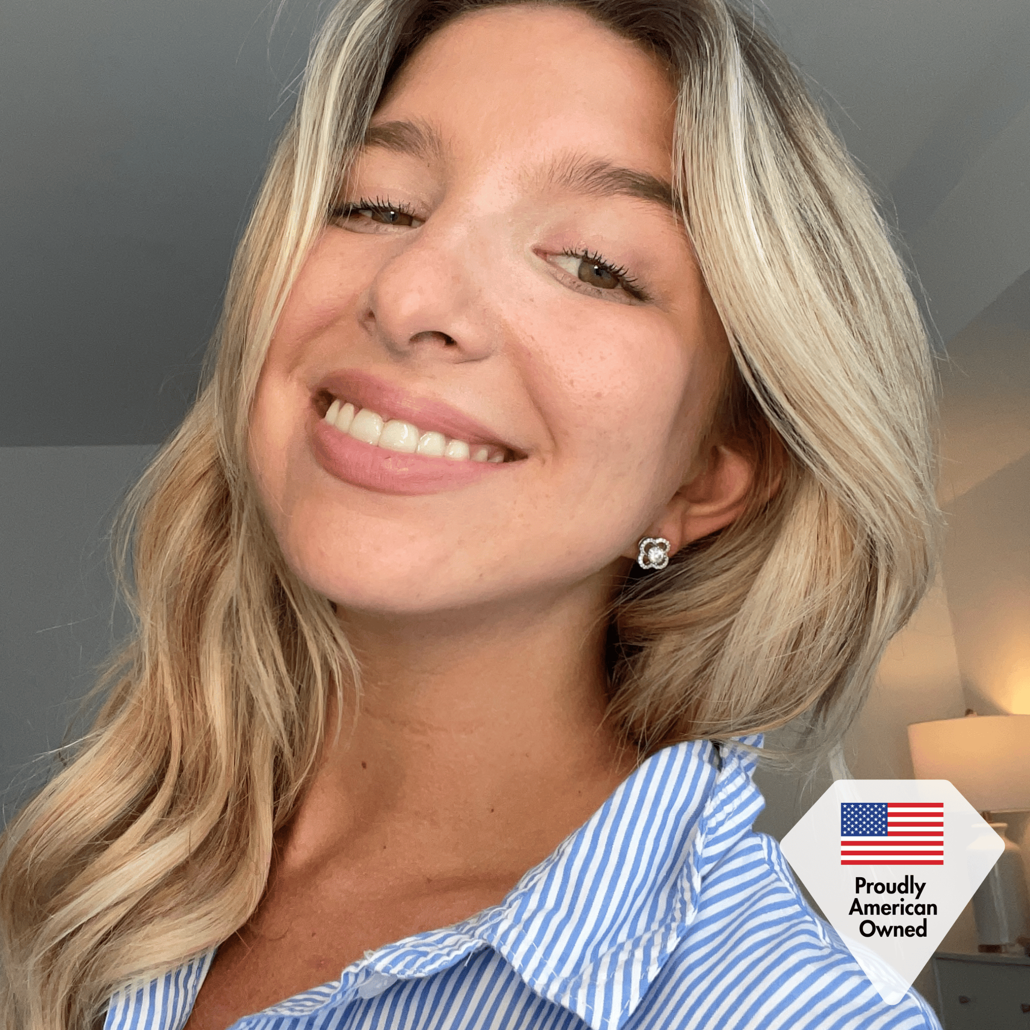 Moissanite by Cate & Chloe Charlotte 18k Gold Plated 925 Sterling Silver Stud Earrings 1.28tcw