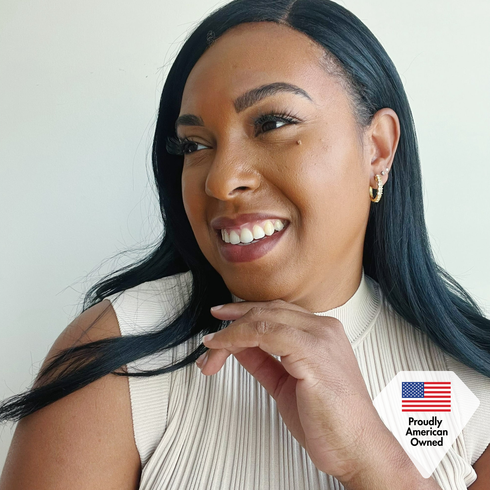 Claire 18k White Gold Plated 20mm Hoop Earrings with Swarovski Crystals