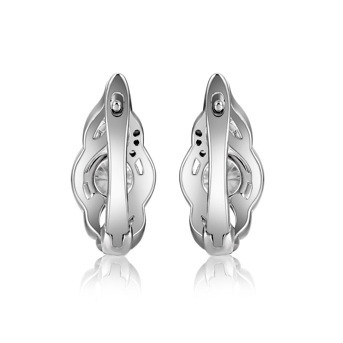 Moissanite by Cate & Chloe Evelyn Sterling Silver Drop Earrings with Moissanite Crystals