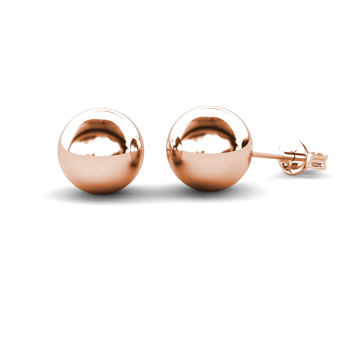 Harper 18k White Gold Plated Sterling Silver Ball Stud Earrings