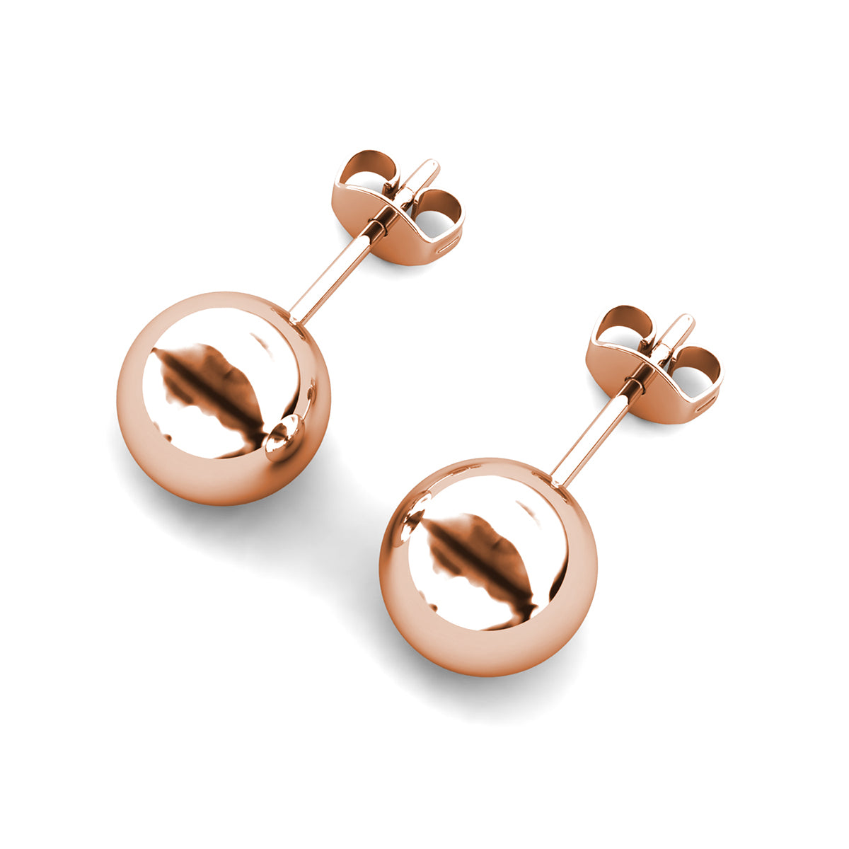 Harper 18k White Gold Plated Sterling Silver Ball Stud Earrings