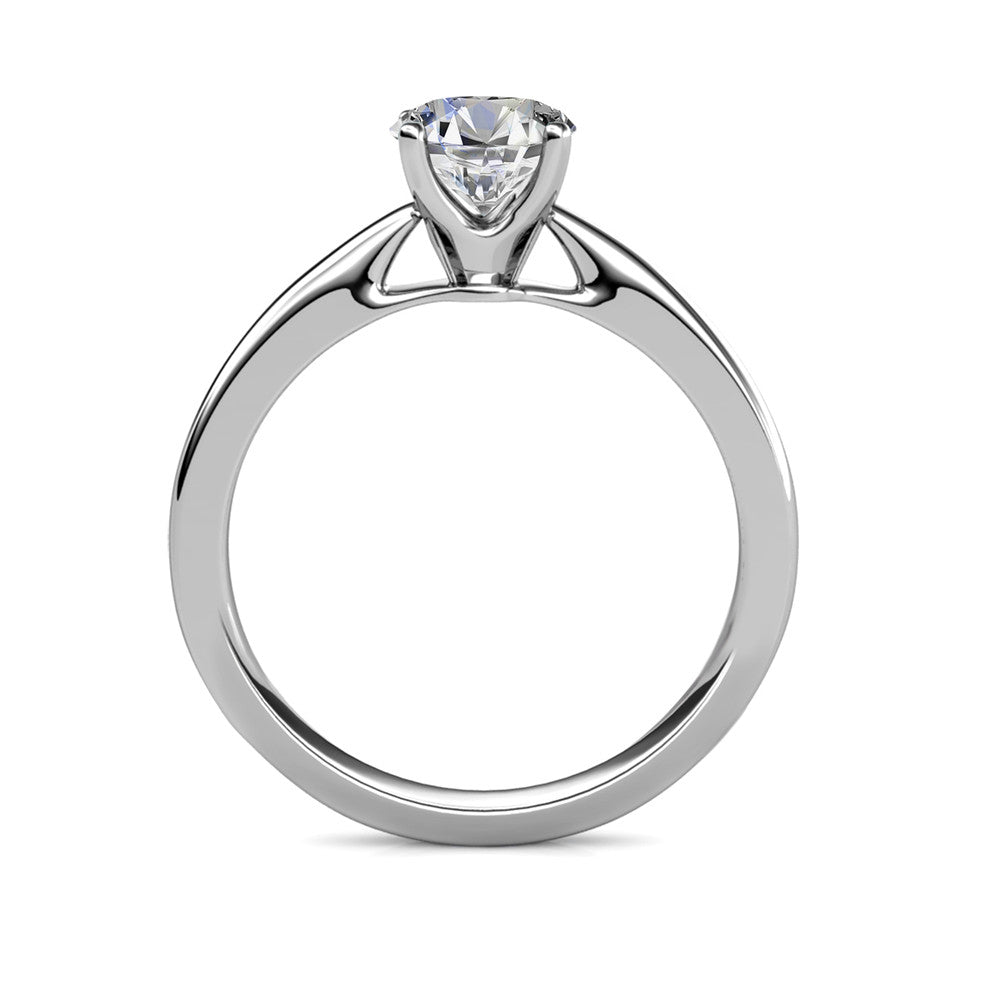 Moissanite by Cate & Chloe Abigail Sterling Silver Ring with Moissanite Crystals