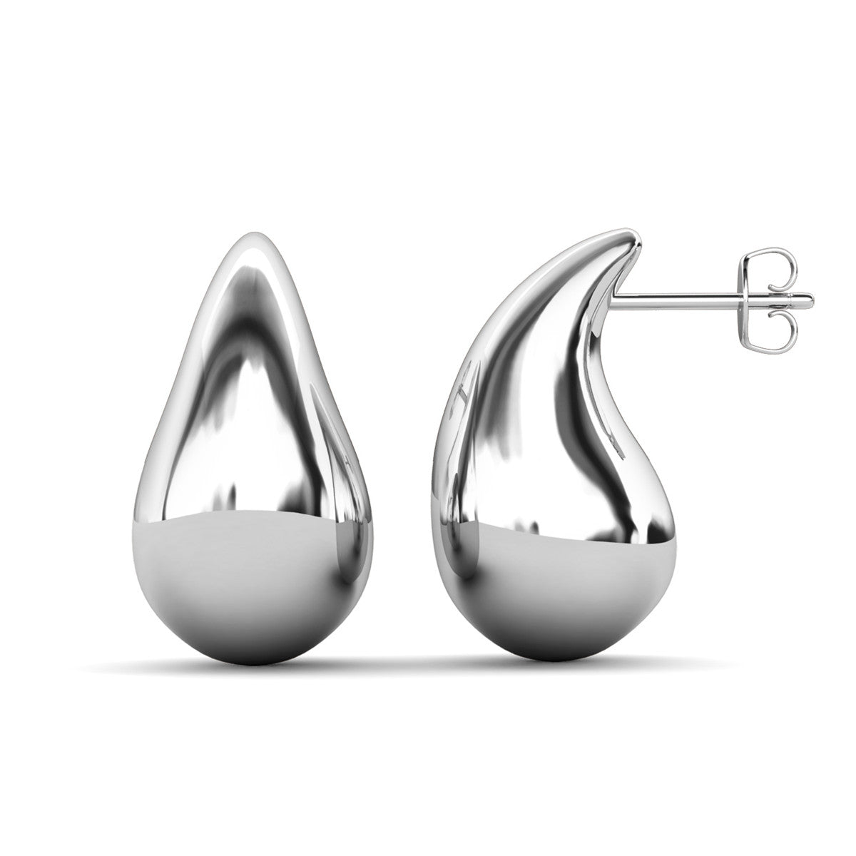 Olive 18k White Gold Plated Teardrop Earrings & Limited Edition Ombre Message Card