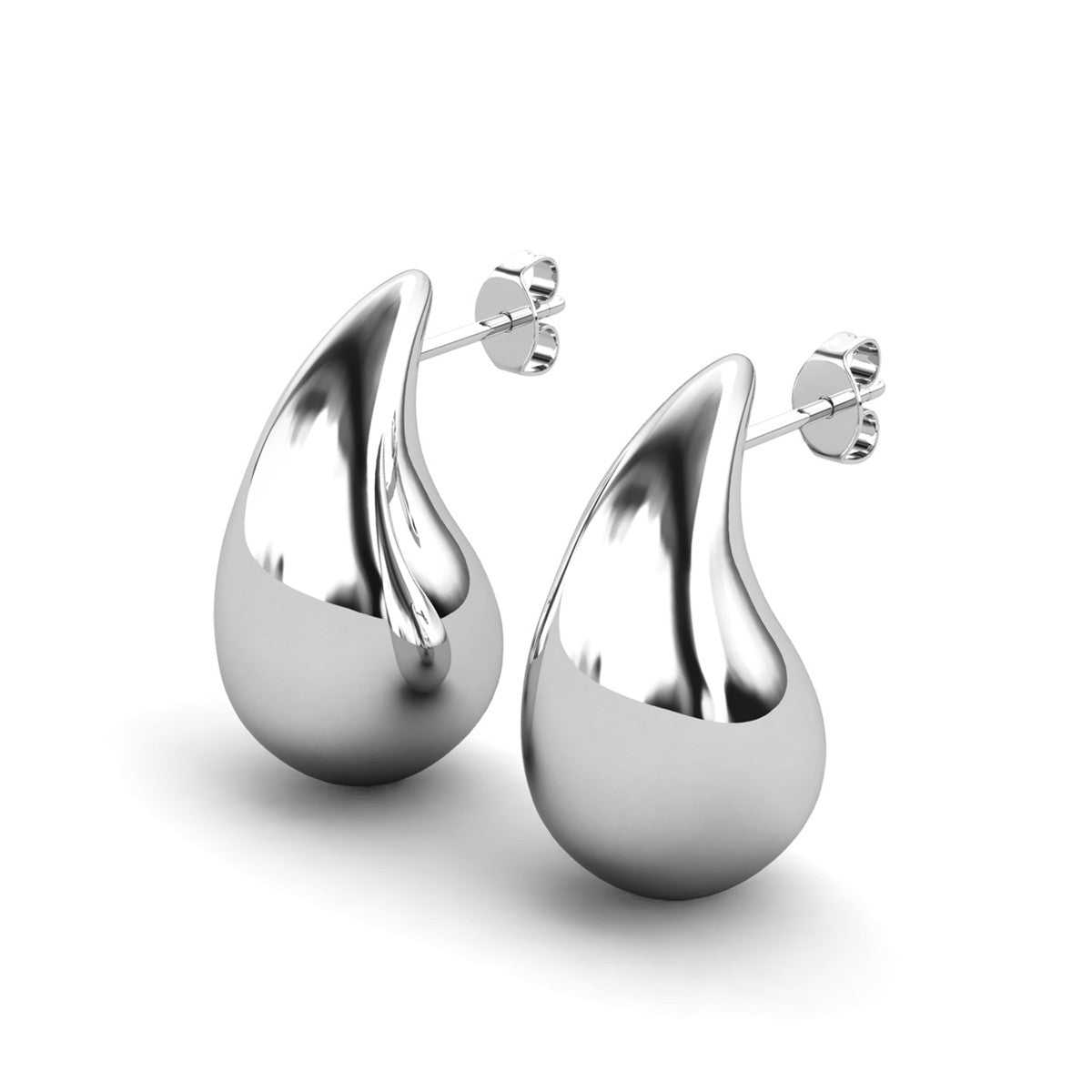 Olive 18k White Gold Plated Teardrop Earrings & Limited Edition Ombre Message Card
