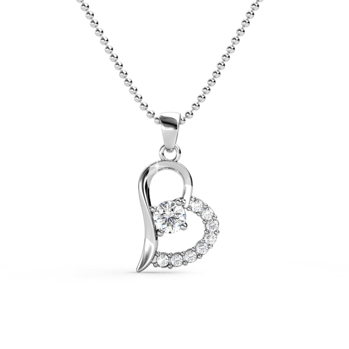 Cecilia, Amora, Laila 18k White Gold Plated Necklace for Women (Set of 3)