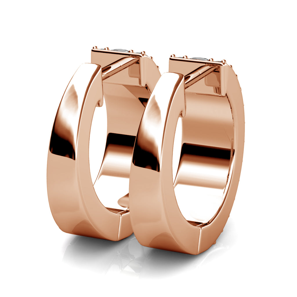 Wrenley 18k White Gold Plated 16mm Hoop Earrings with Swarovski Crystals