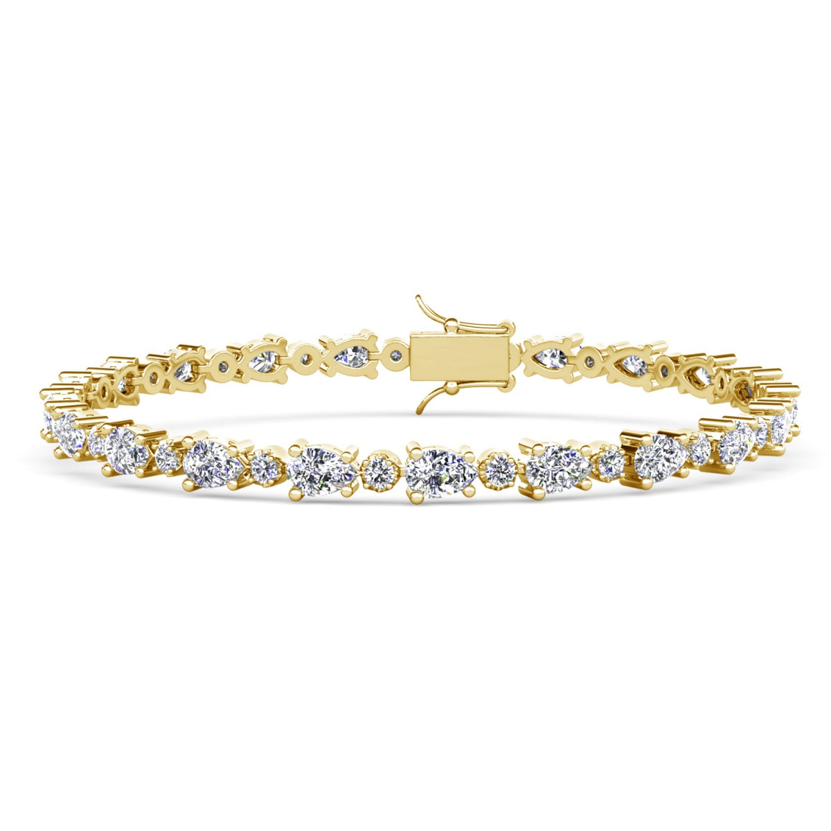 Katelynn 18k White Gold Plated Tennis Bracelet with Simulated Diamond Crystals