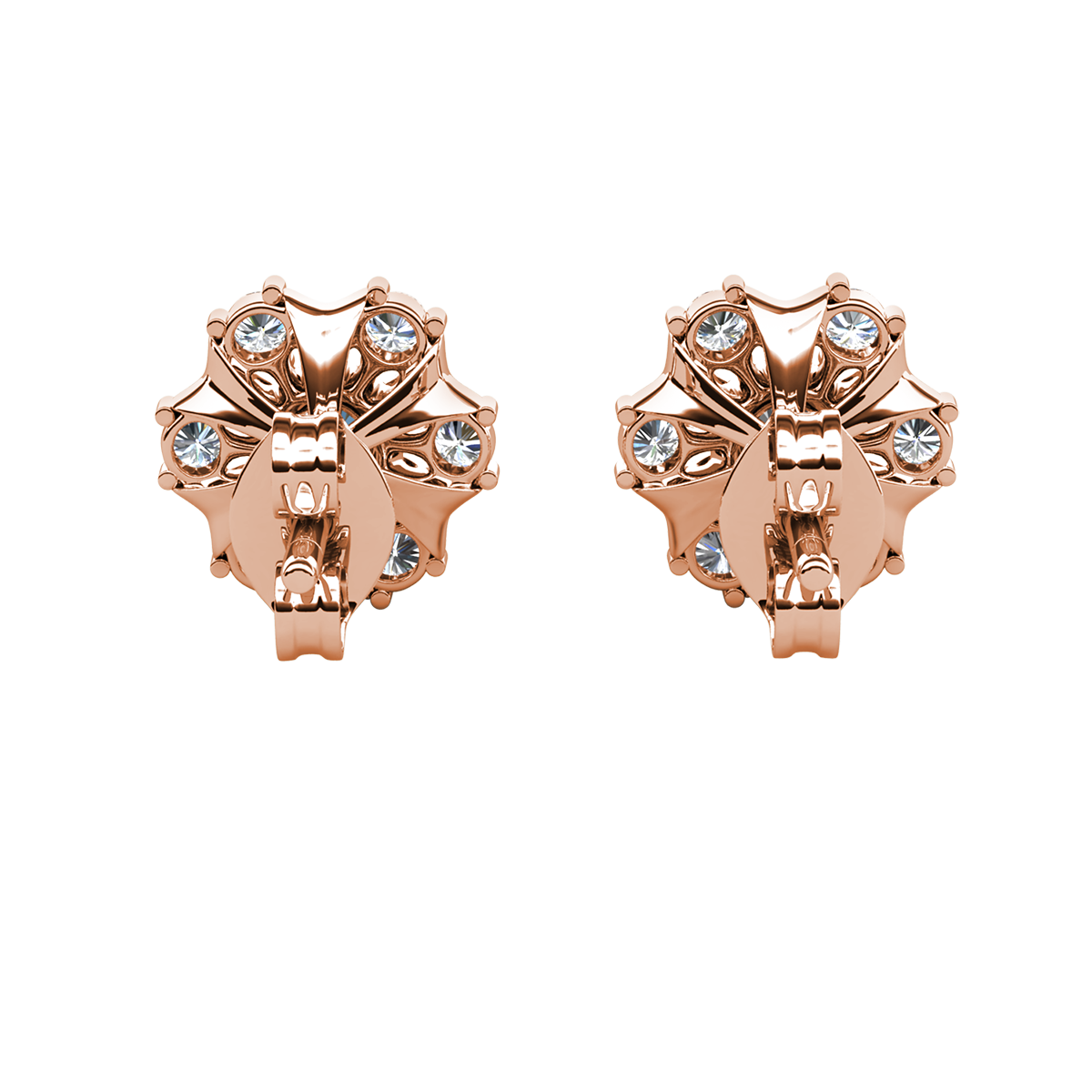 Millie 18k White Gold Plated Stud Earrings with Simulated Diamond Crystals