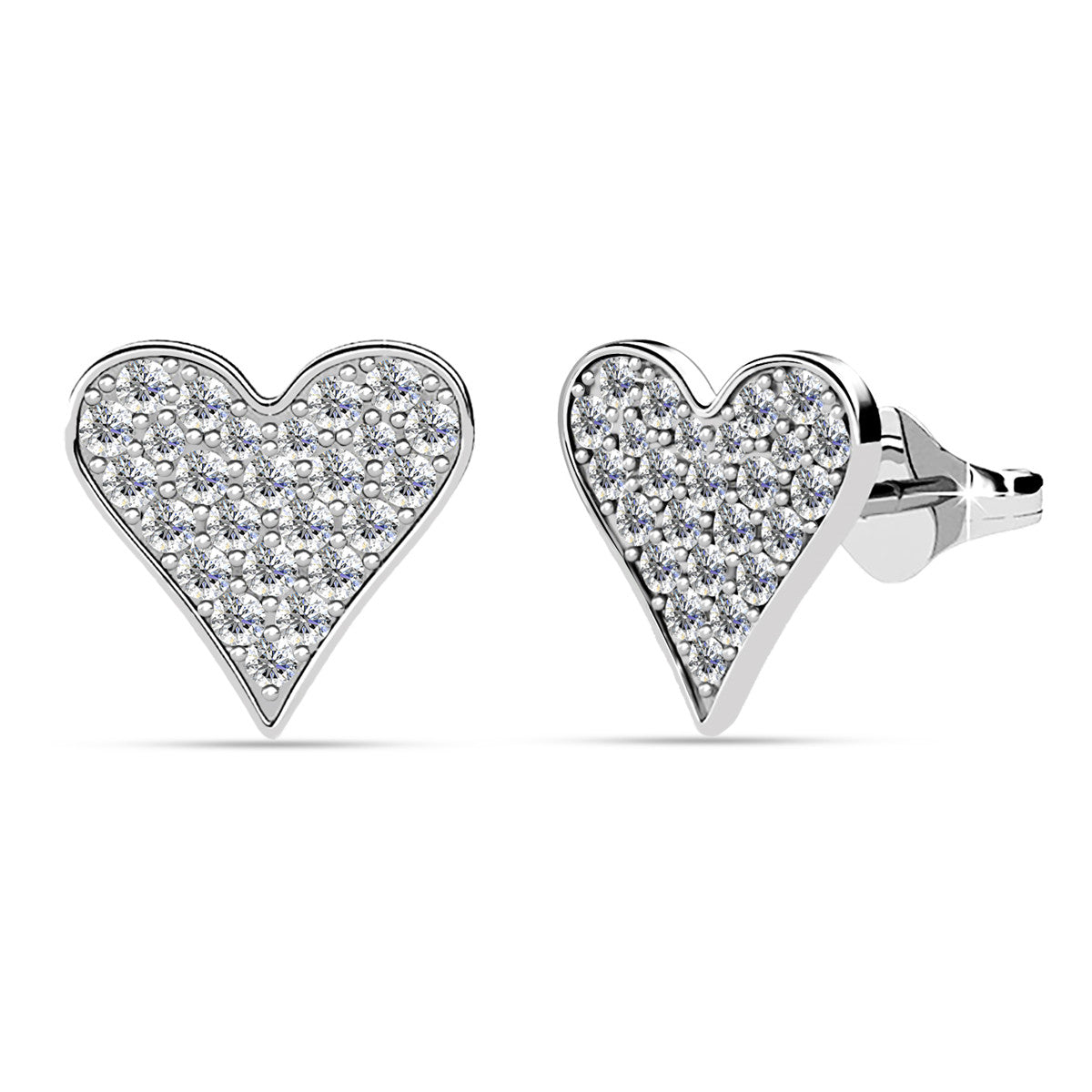 heart stud earrings 