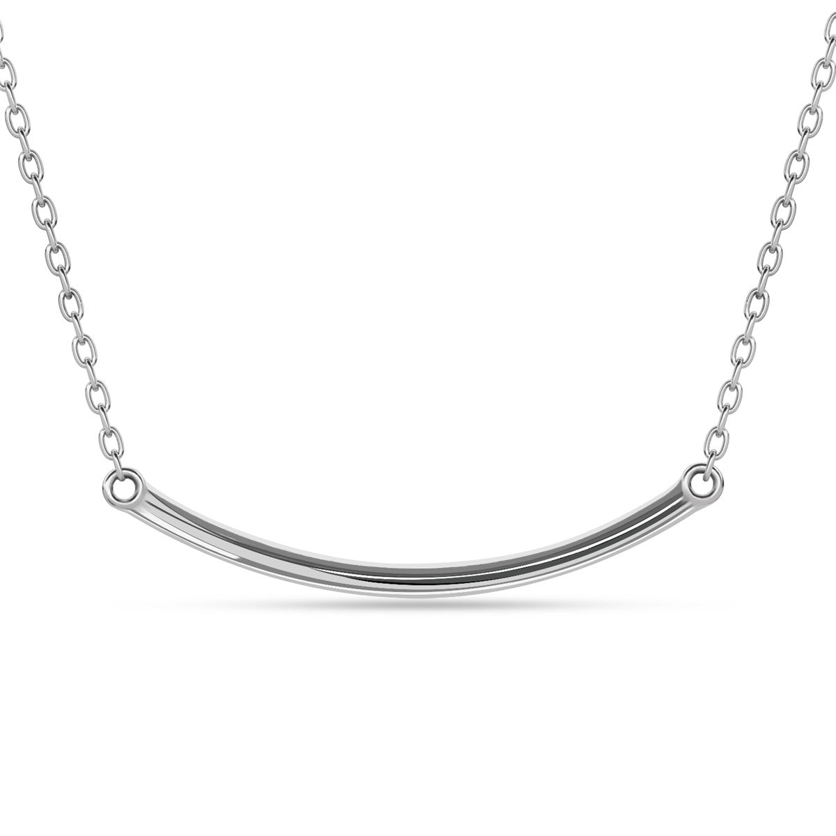 Tiana 18k White Gold Plated Linear Pendant Necklace with Swarovski Crystals