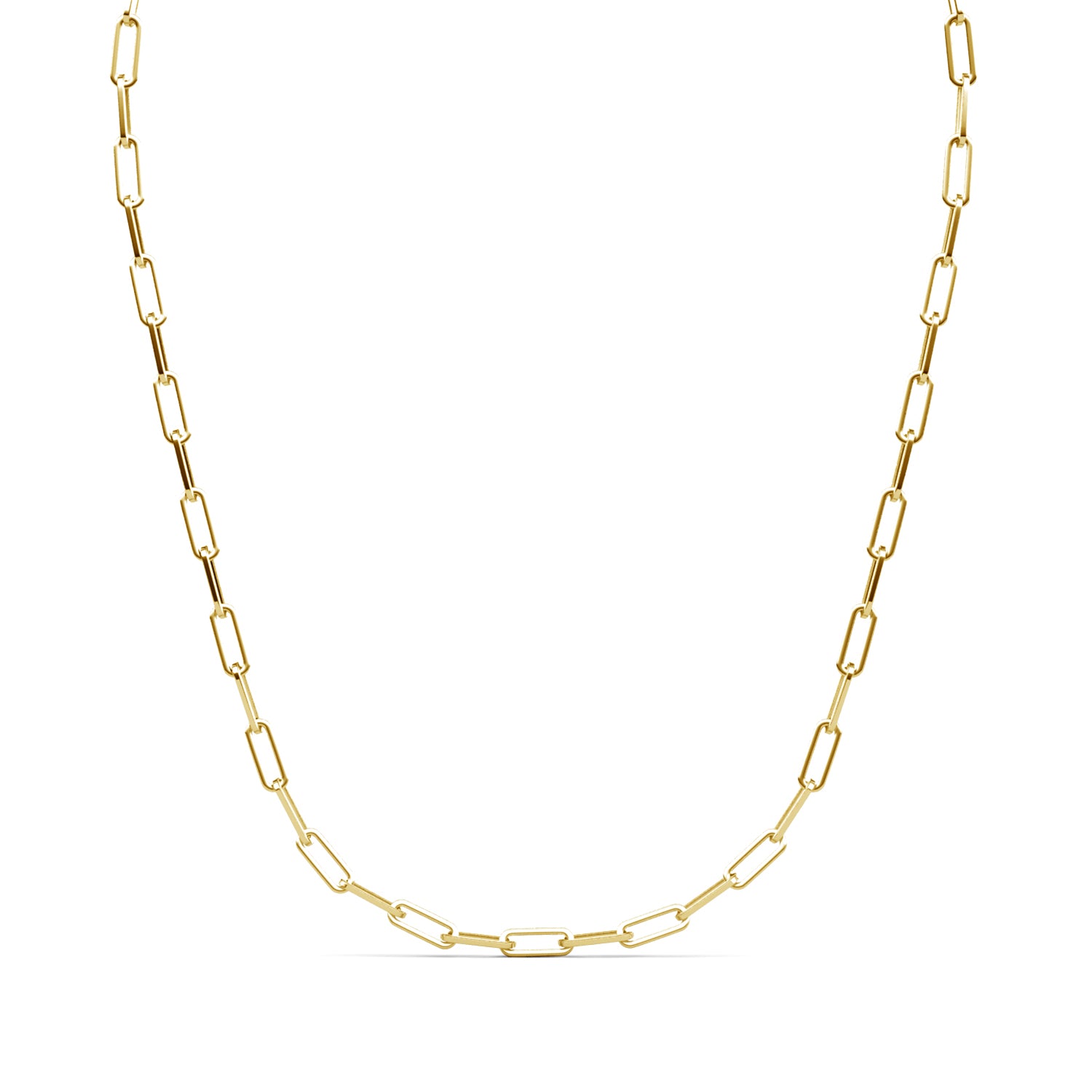 Tammy 18k White Gold Plated Paperclip Chain Necklace