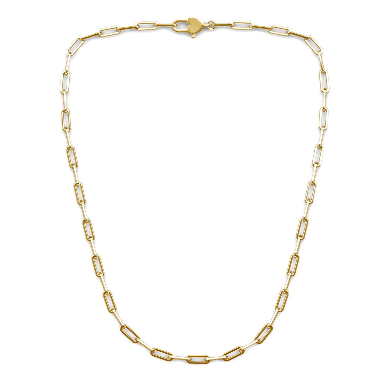 Tammy 18k White Gold Plated Paperclip Chain Necklace