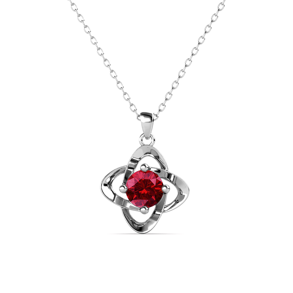 Infinity January Birthstone Diamond Necklace 18k White Gold Plated Silver Birthstone Necklace with Swarovski Crystal