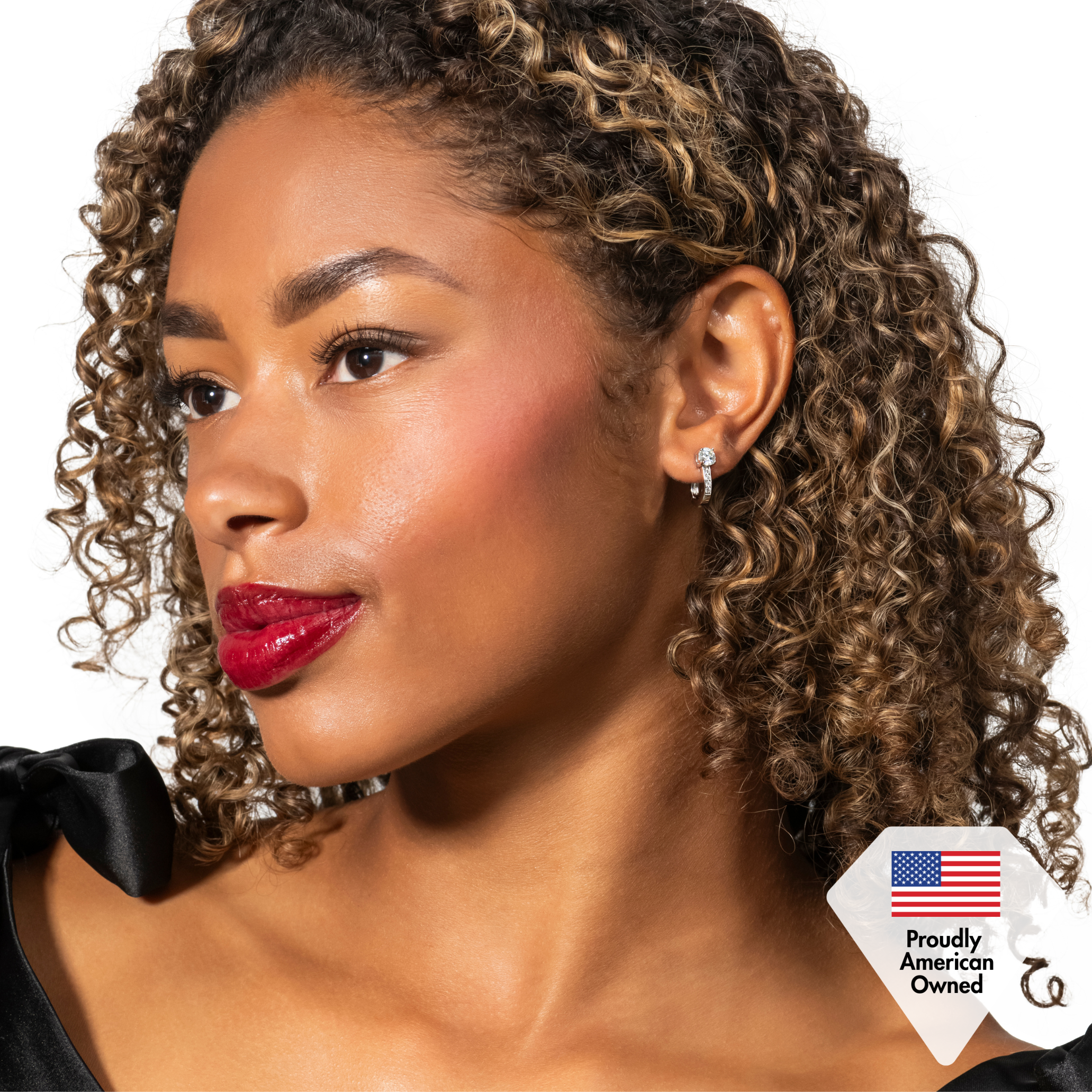 Moissanite by Cate & Chloe Genesis 18k Gold Plated 925 Sterling Silver Stud Earrings 1.12tcw