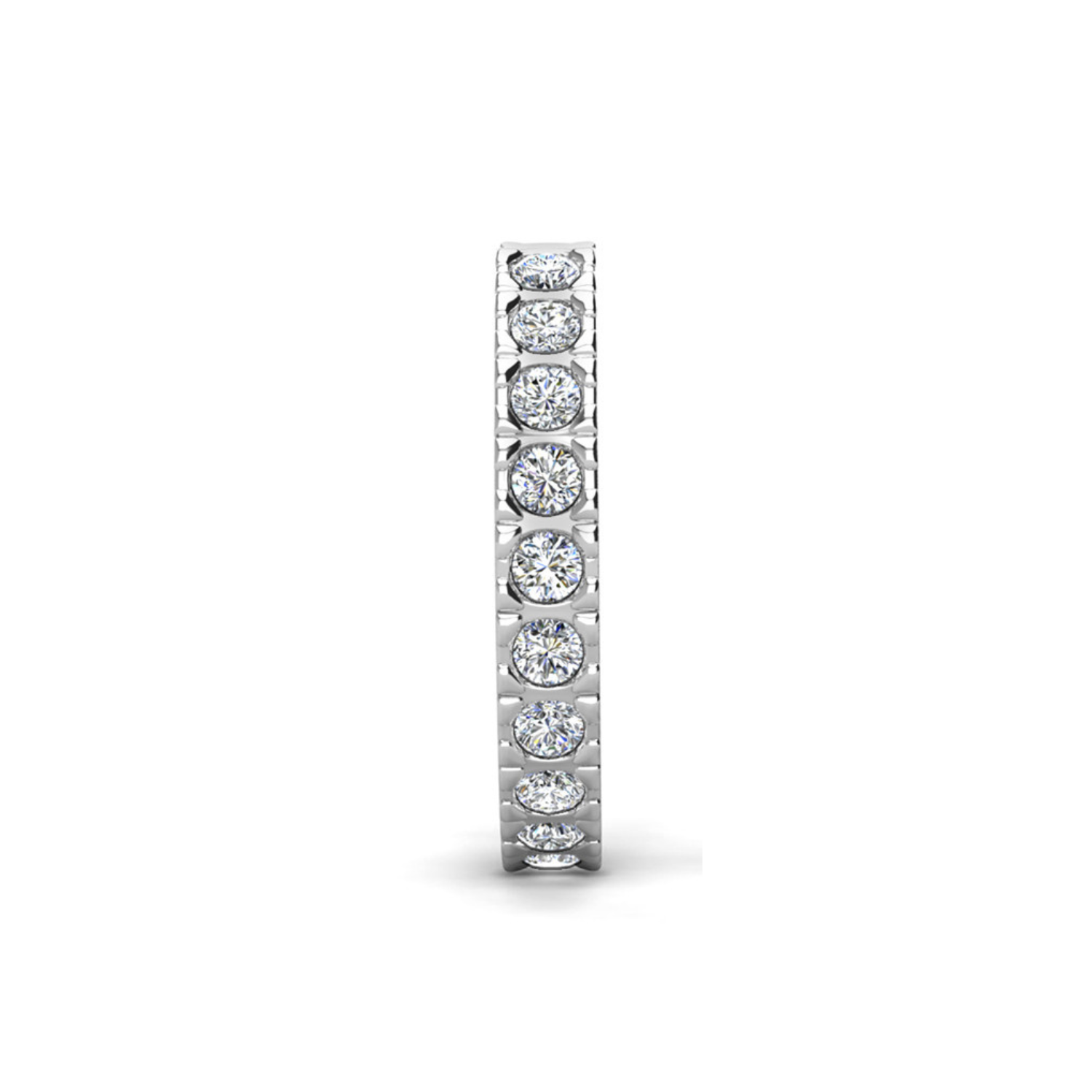 Pack of 2 - Sasha and Gloria 18k White Gold Plated 10mm Hoop Ear Cuffs with Swarovski Crystals