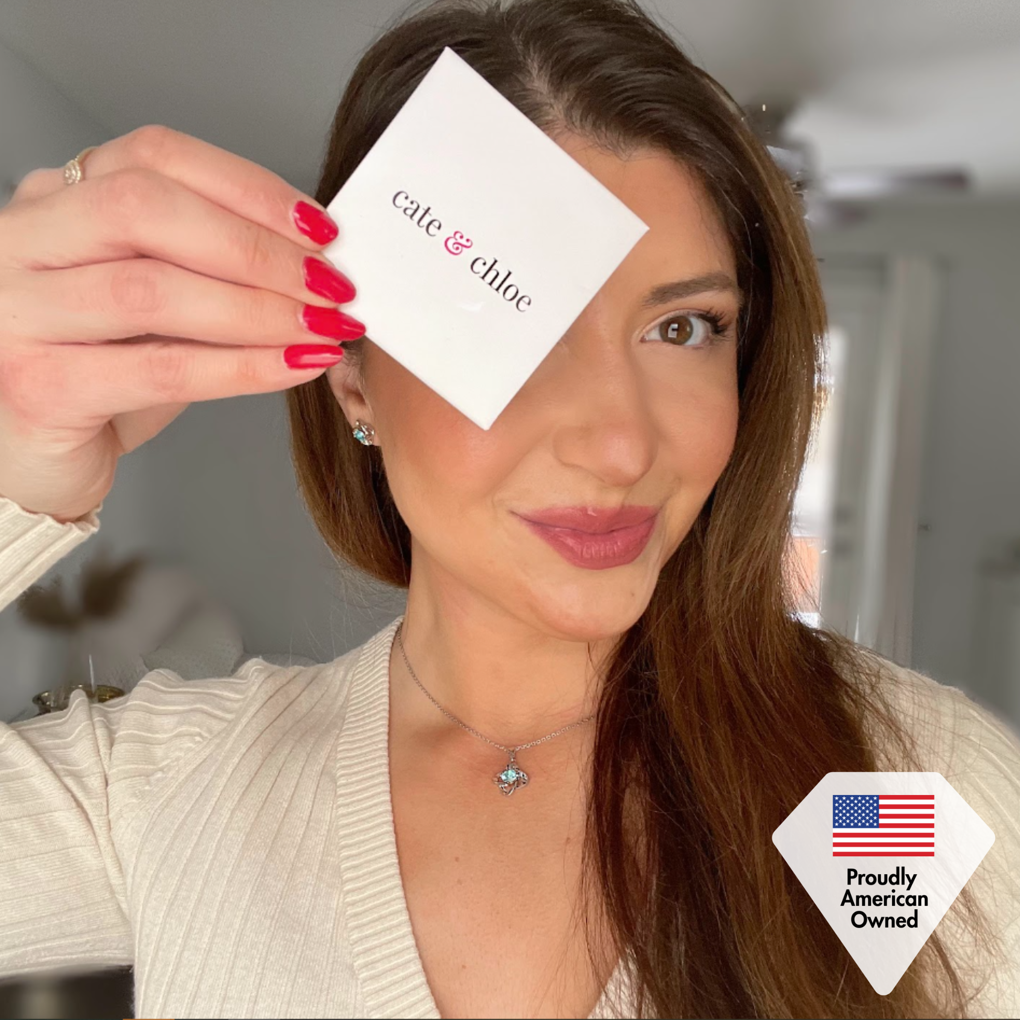 Infinity Birthstone 18k White Gold Plated Stud Earrings and Necklace Set with Swarovski Crystals