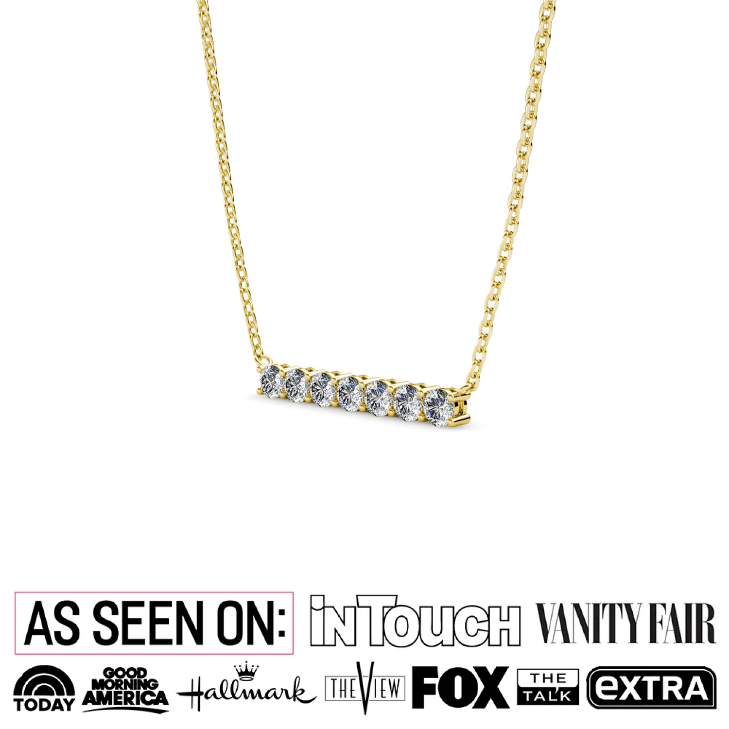 Lynn 18k White Gold Plated Necklace with Swarovski Crystals